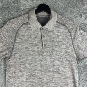 Lululemon Shirt Metal Vent Tech SS Polo Men's S Gray Heathered Athletic